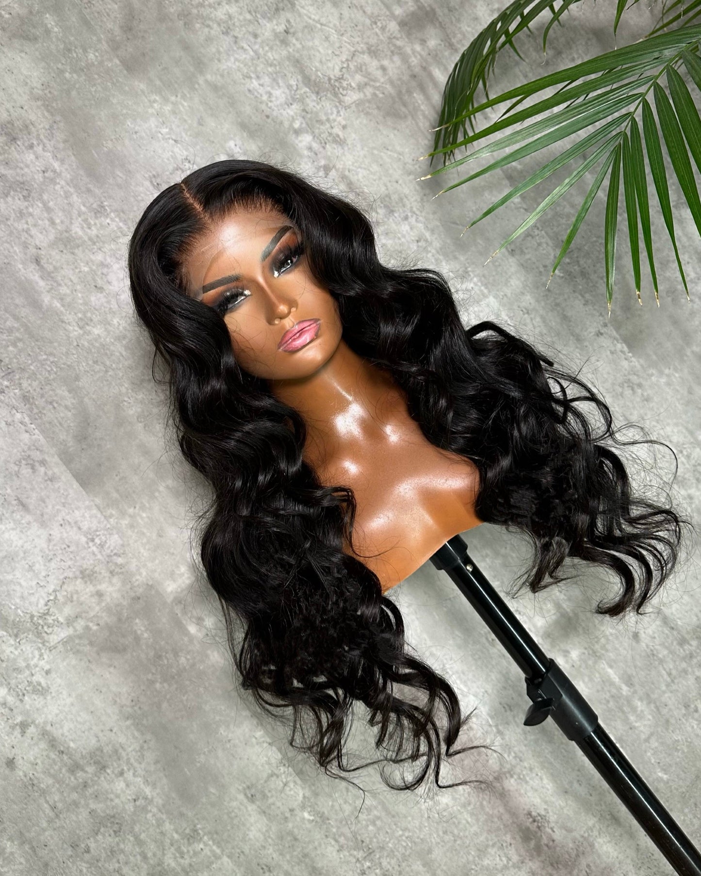 glueless wig, hd 6x6 body wave, toya front