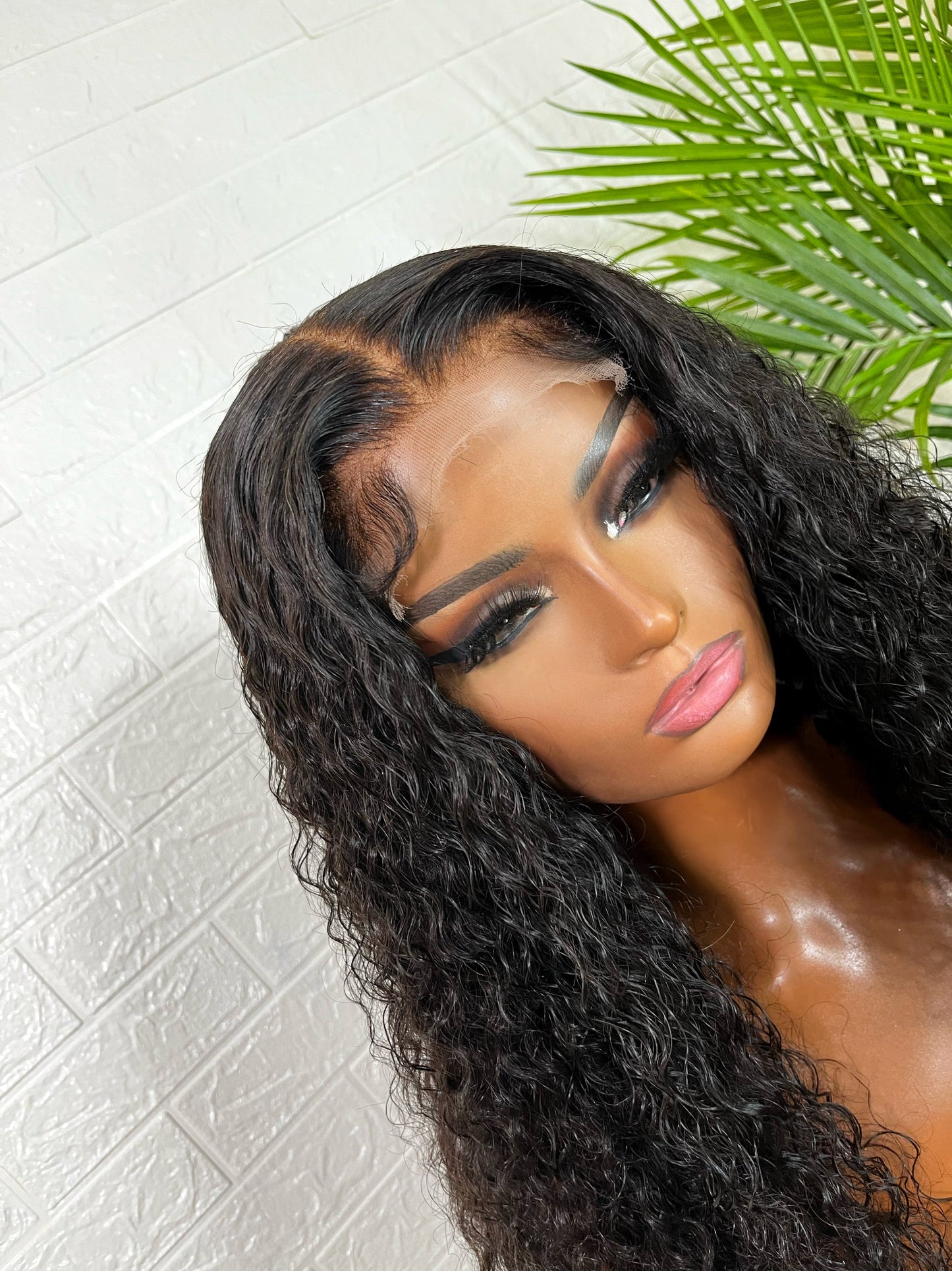 glueless wig, hd 5x5 deep wave, monica lace